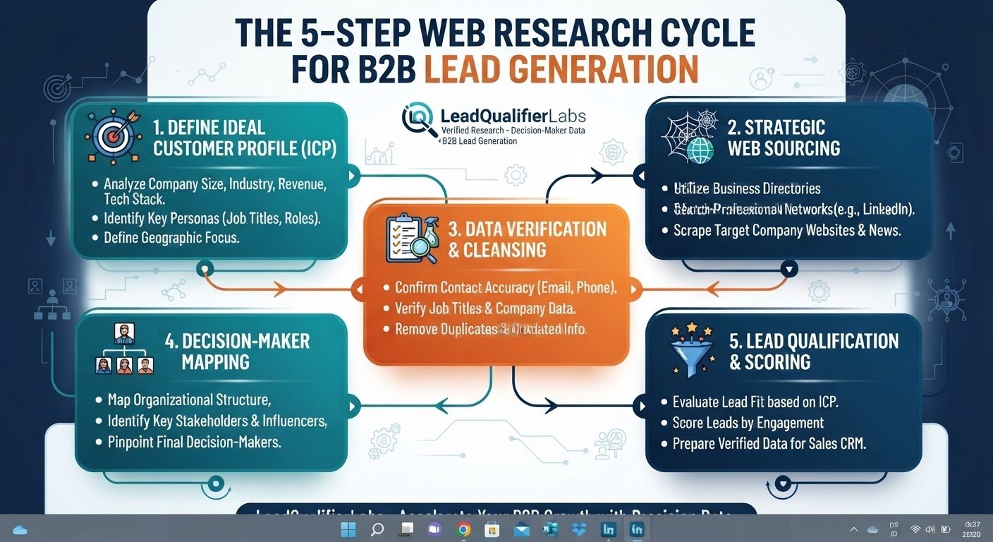 Web Research for B2B Lead Generation: How Accurate Research Helps Businesses Find the Right Prospects
